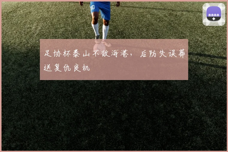 足协杯泰山不敌海港，后防失误葬送复仇良机